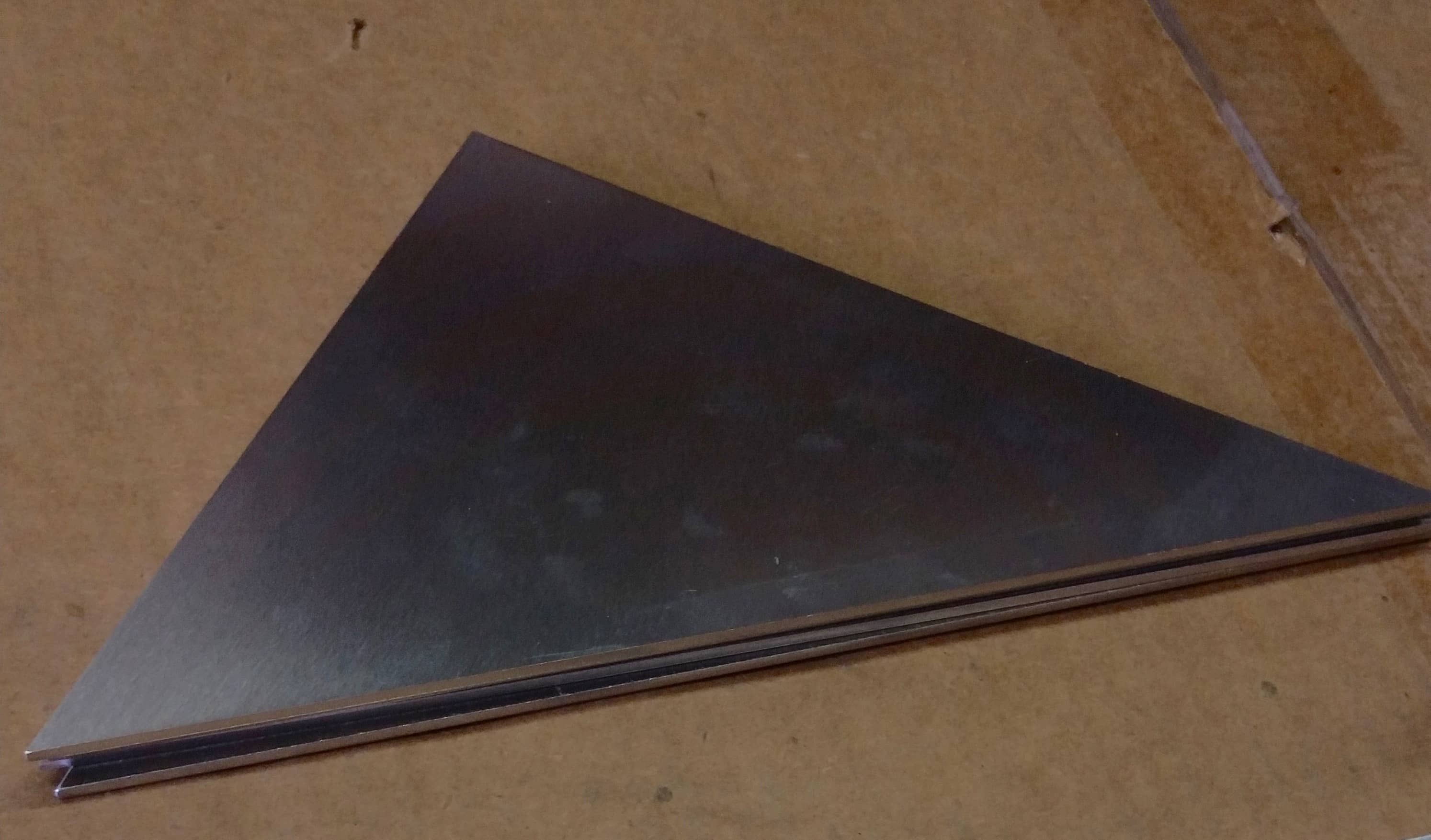 Steel triangle custom laser cut