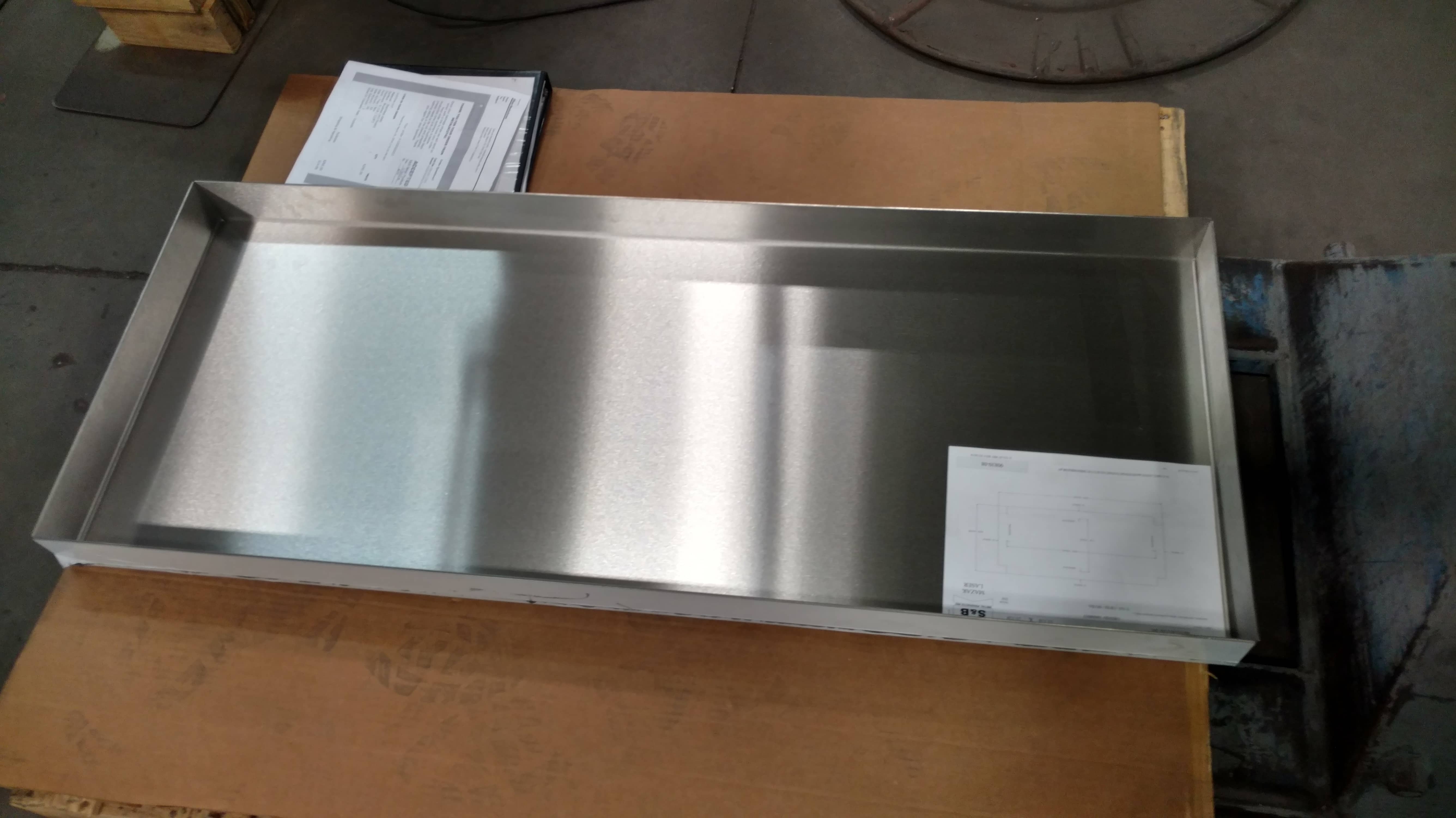 Stainless steel tray welded
