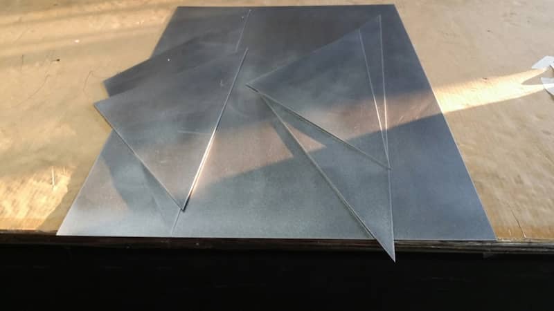 Steel trianlge and rectangle