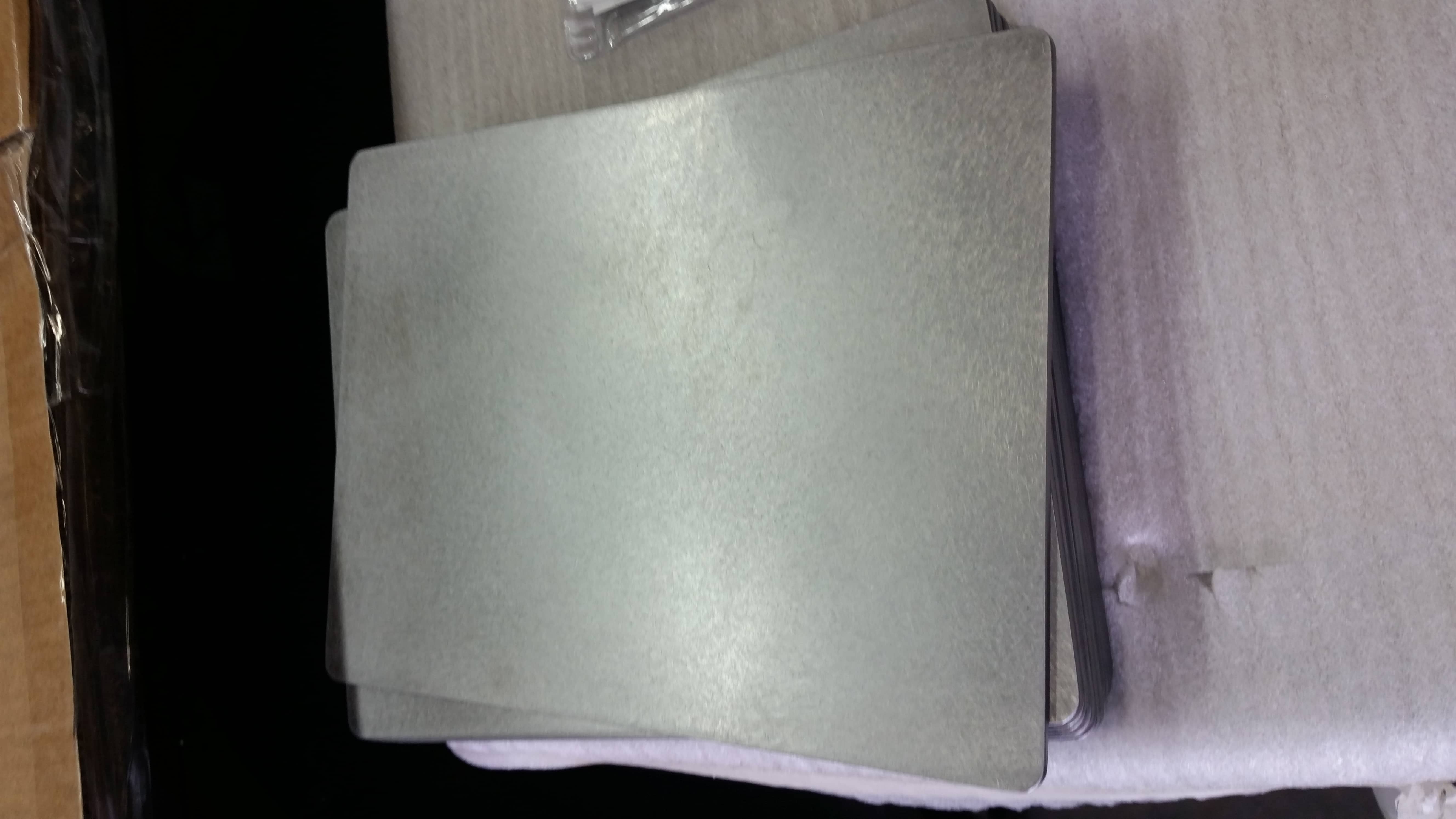 Steel sheet metal rectangle with rounded corners