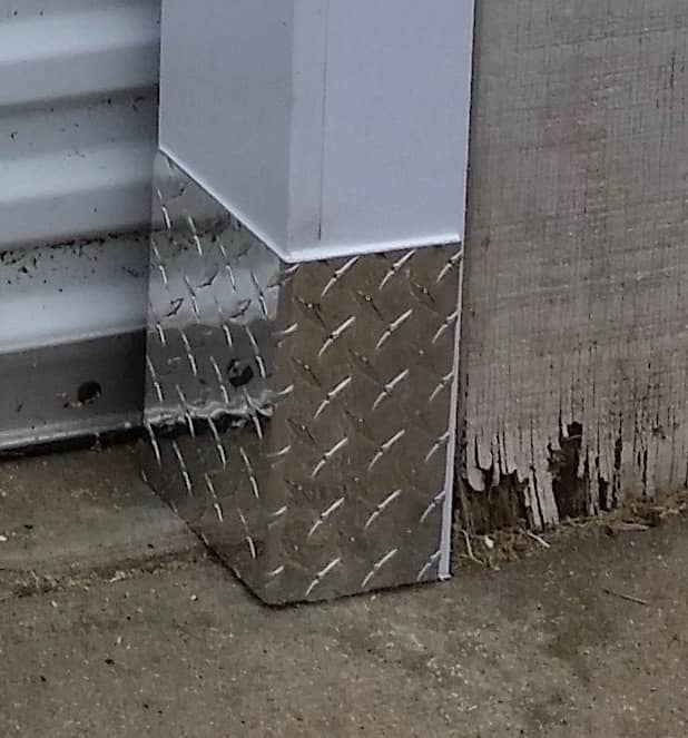 Aluminum sheet metal plate corner guard