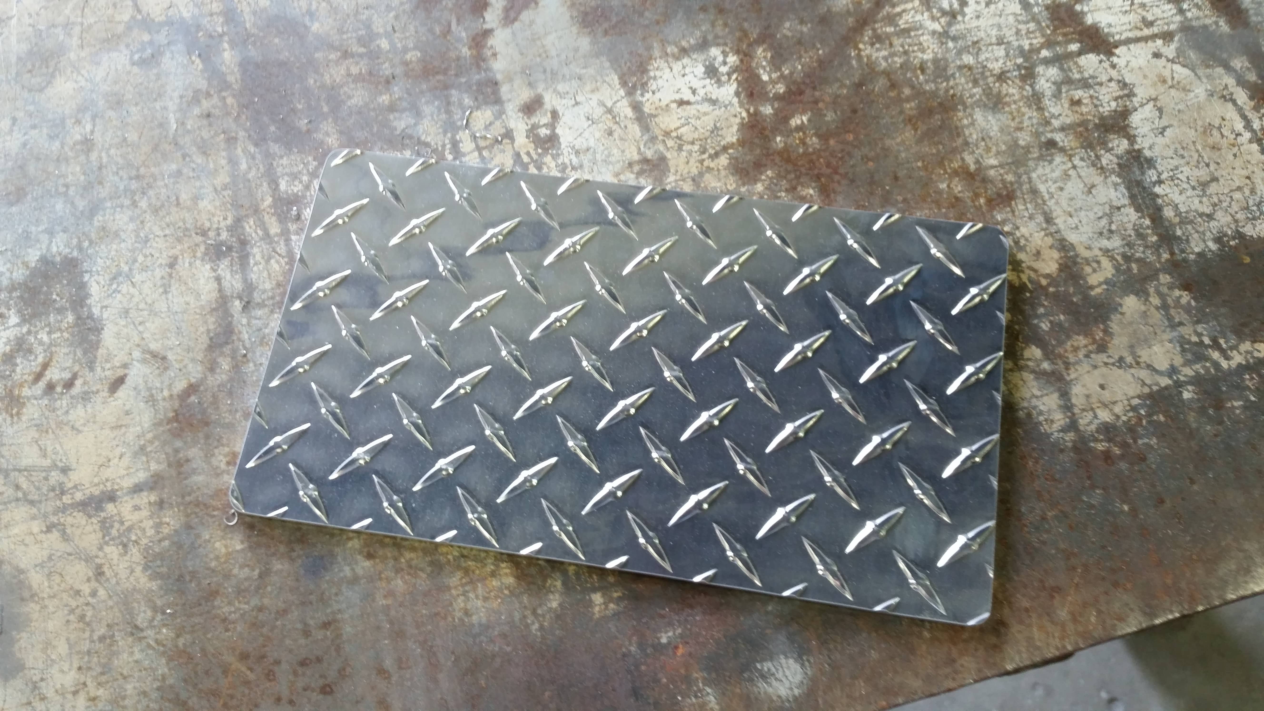 Aluminum tread diamond plate rectangle