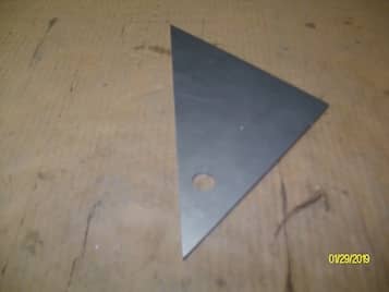 Carbon Steel Triangle with custom cutout